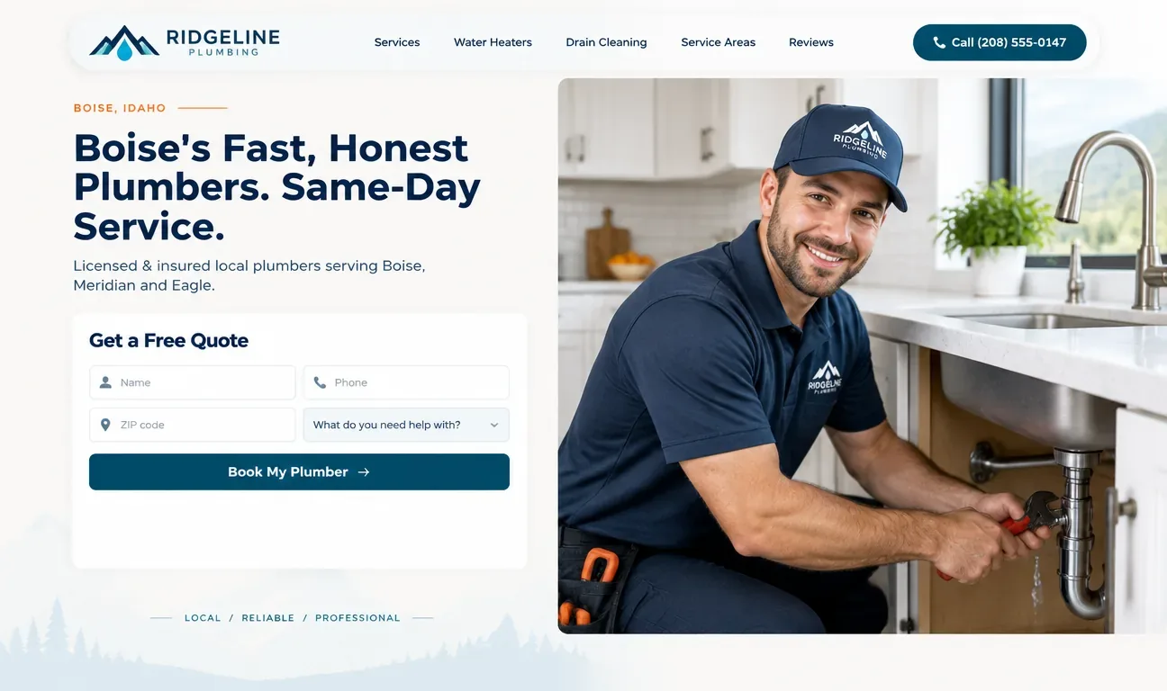 Rebuilt plumber website